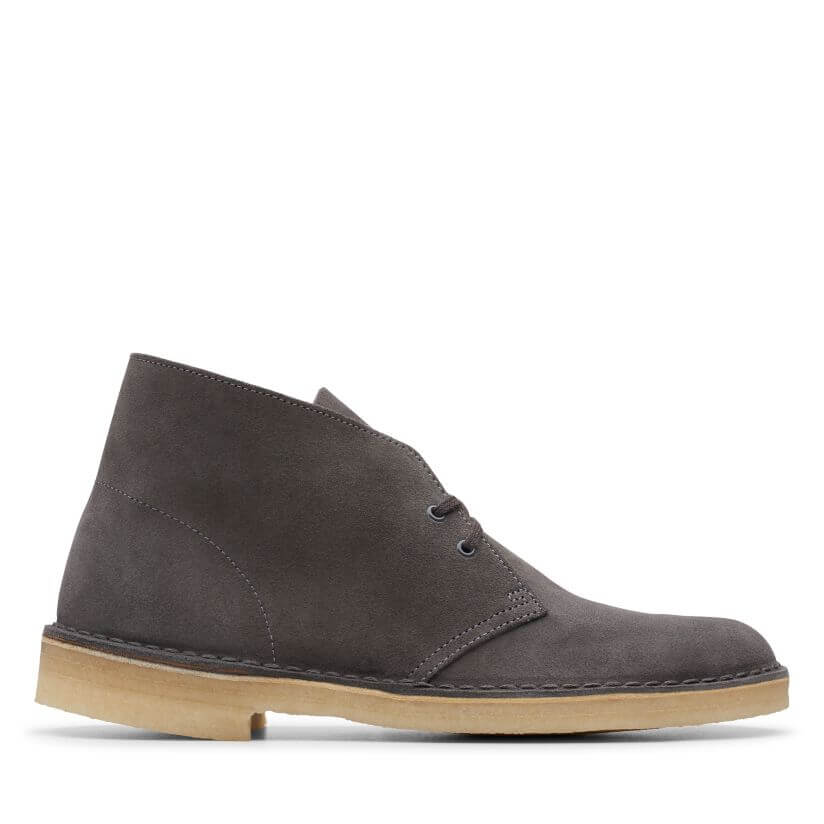clarks desert boots grey suede