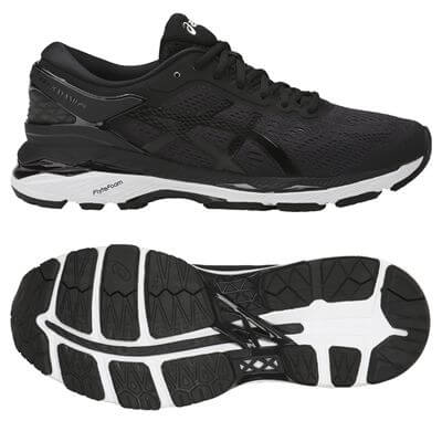gel kayano 24 black phantom white